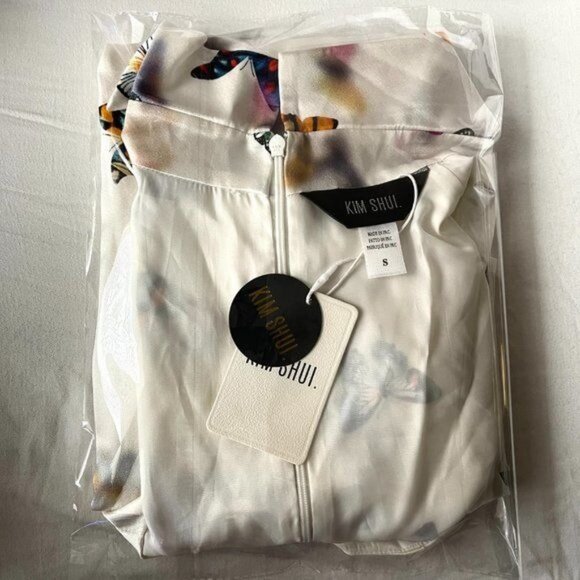 NWT Kim Shui White Butterfly Silk Mini Dress - Picture 9 of 10